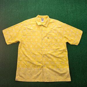 The North Face Shirt Mens XL Yellow‎ Button Up A5 Series Hawaiian Beach Casual